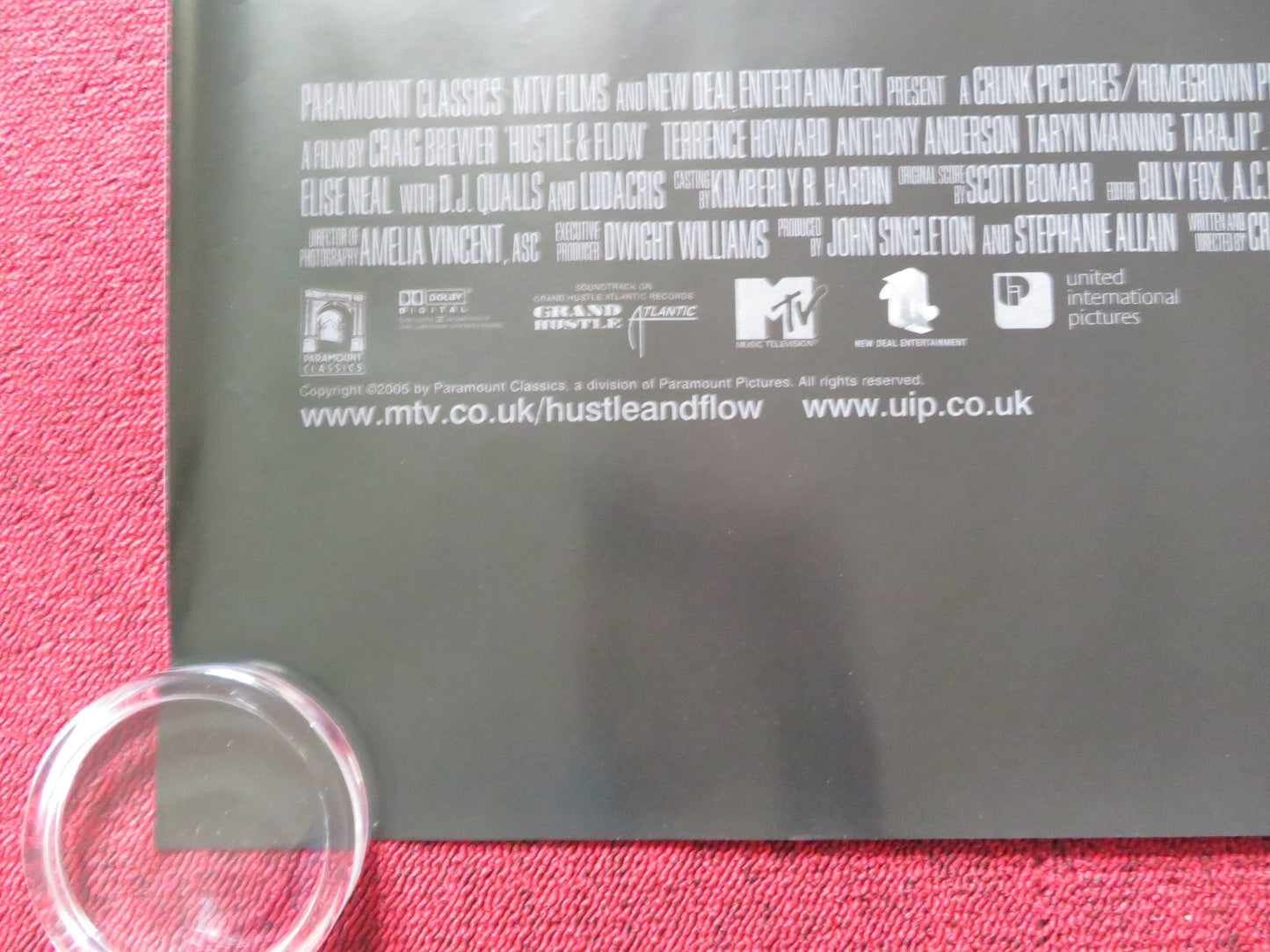 HUSTLE & FLOW UK QUAD (30"x 40") ROLLED POSTER TERRENCE HOWARD LUDACRIS 2005 Rendezvous Cinema Movie posters