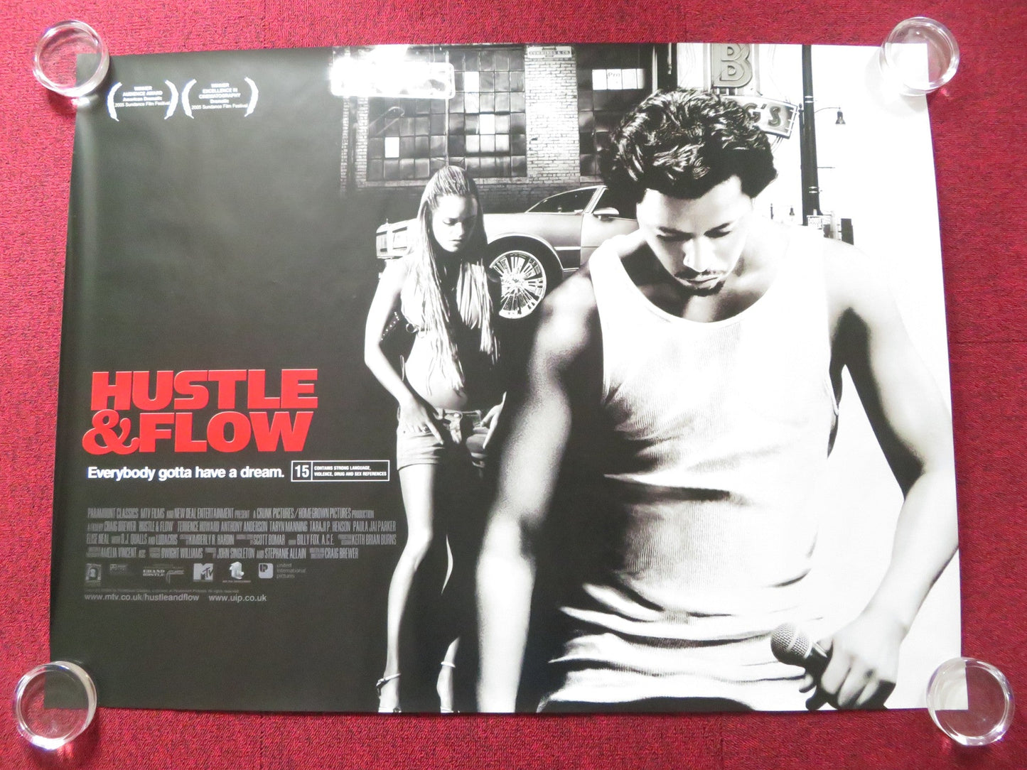 HUSTLE & FLOW UK QUAD (30"x 40") ROLLED POSTER TERRENCE HOWARD LUDACRIS 2005 Rendezvous Cinema Movie posters