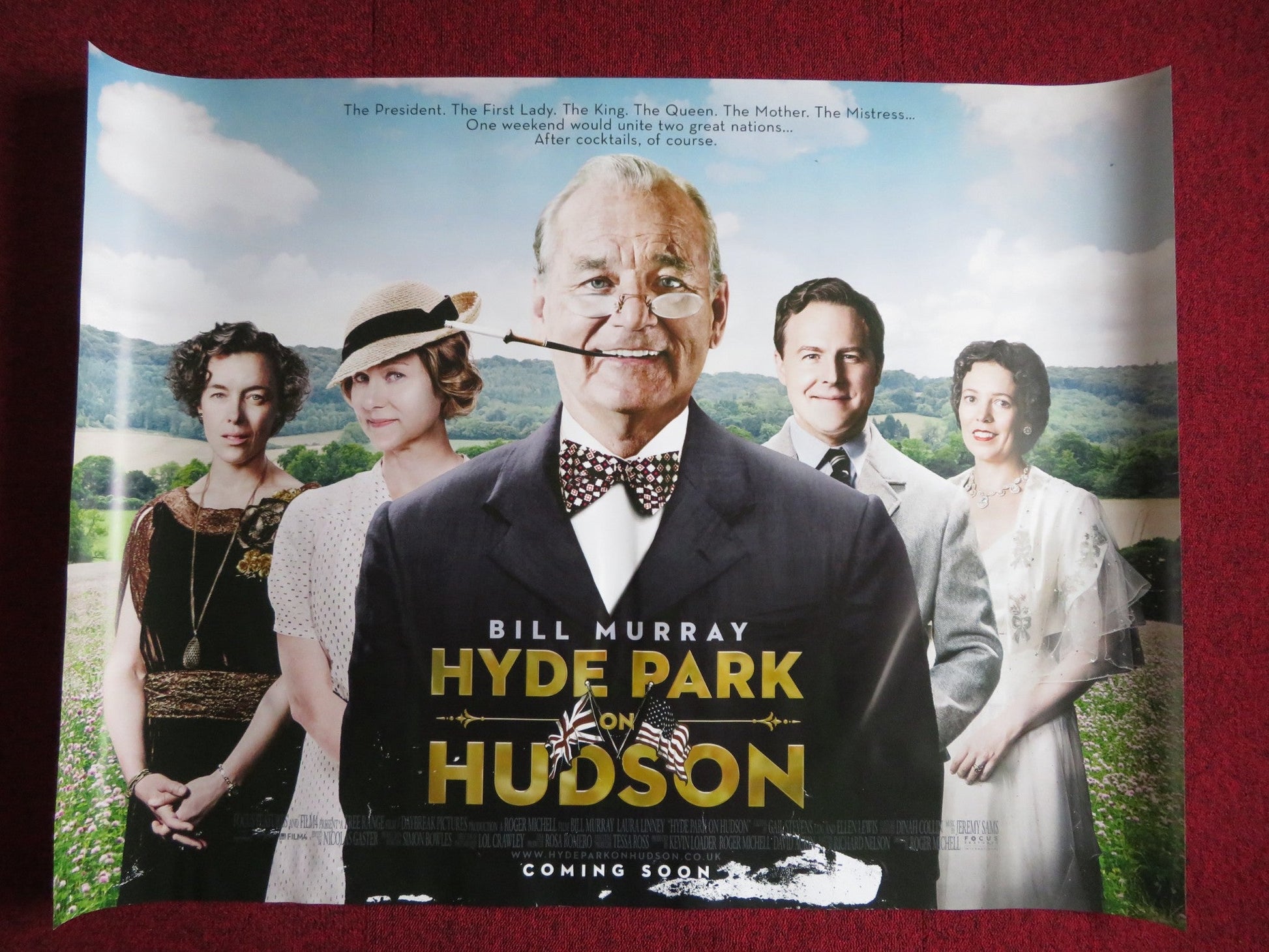 HYDE PARK ON HUDSON UK QUAD (30"x 40") ROLLED POSTER BILL MURRAY COLMAN 2012 Rendezvous Cinema Movie posters