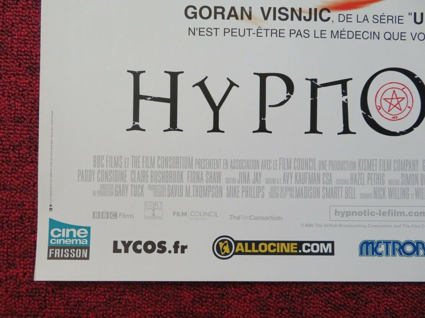 HYPNOTIC / Close Your Eyes FRENCH (16"x 21.5") POSTER GORAN VISNJIC 2002 Movie posters