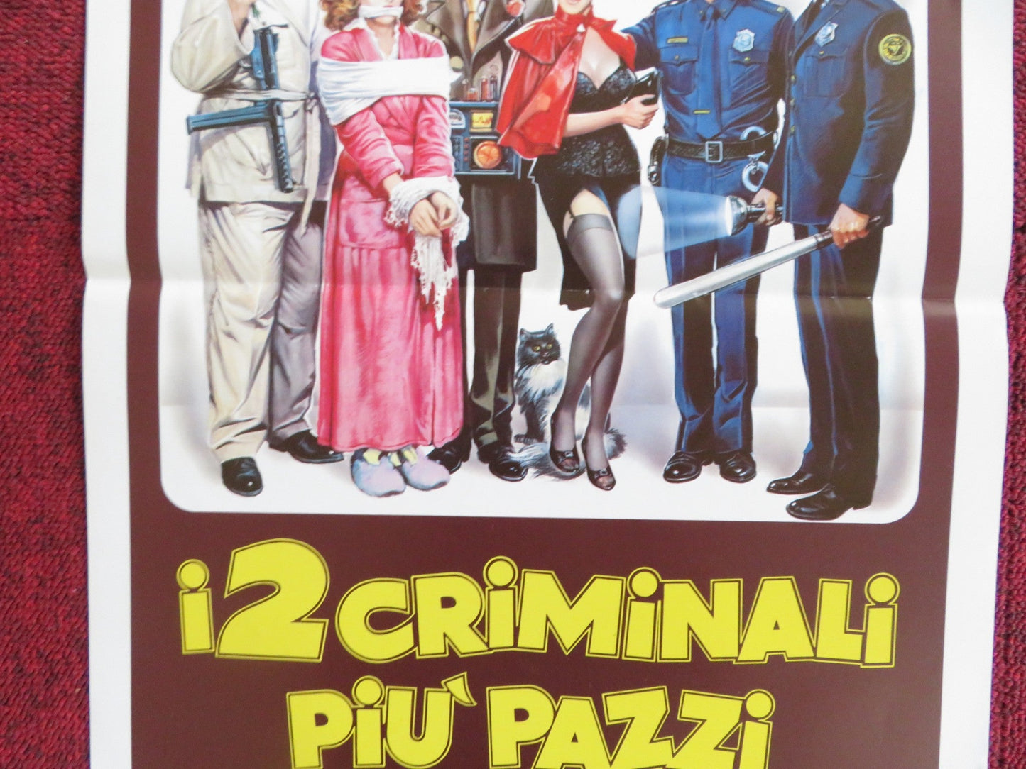 I 2 CRIMINALI PIU PAZZI DEL MONDO ITALIAN LOCANDINA POSTER LOUISE LASSER 1985 Rendezvous Cinema Movie posters