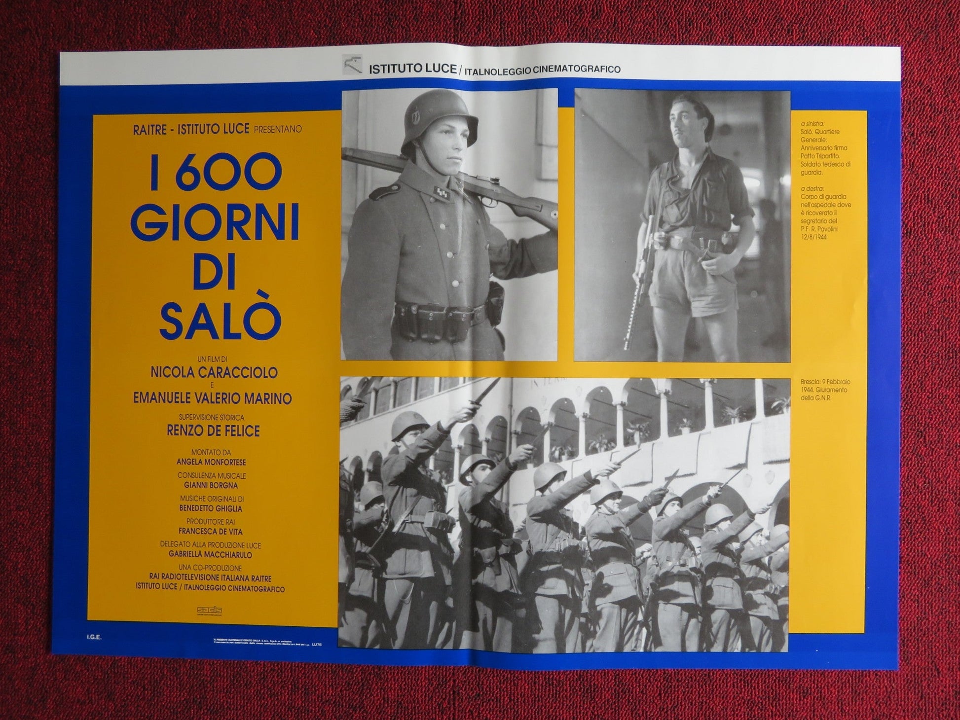 I 600 GIORNI DI SALO - D ITALIAN FOTOBUSTA POSTER ORESTE RIZZINI D CARRETTA 1991 Rendezvous Cinema Movie posters