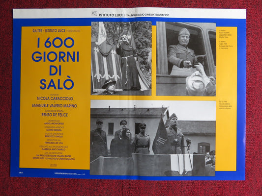 I 600 GIORNI DI SALO - F ITALIAN FOTOBUSTA POSTER ORESTE RIZZINI D CARRETTA 1991 Rendezvous Cinema Movie posters