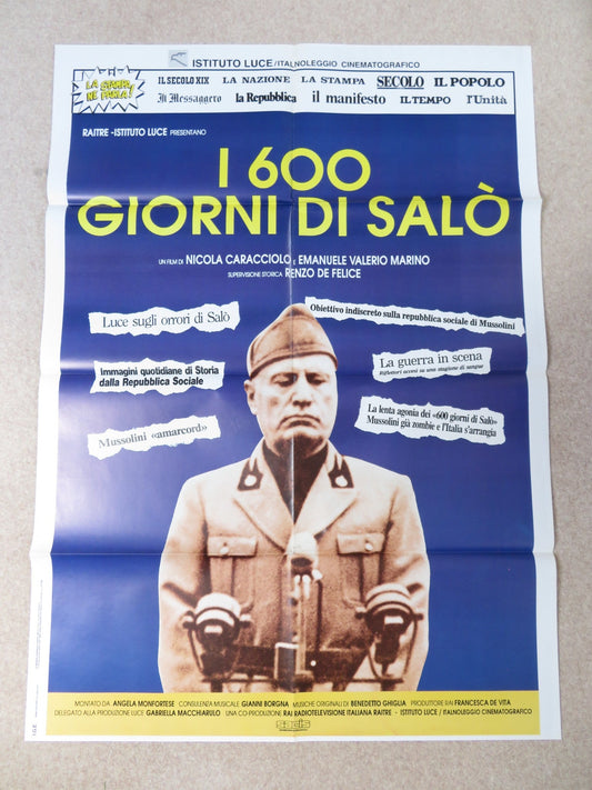 I 600 GIORNI DI SALO ITALIAN 2 FOGLIO POSTER ORESTE RIZZINI DONATO CARRETTA 1991 Rendezvous Cinema Movie posters