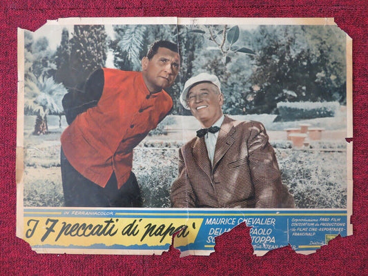 I 7 PECCTI DI PAPA / MY SEVEN LITTLE SINS - A ITALIAN FOTOBUSTA POSTER 1954 Movie posters