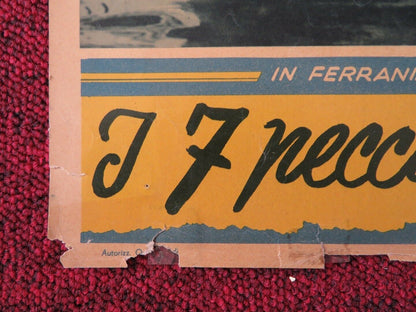 I 7 PECCTI DI PAPA / MY SEVEN LITTLE SINS - B ITALIAN FOTOBUSTA POSTER 1954 Movie posters