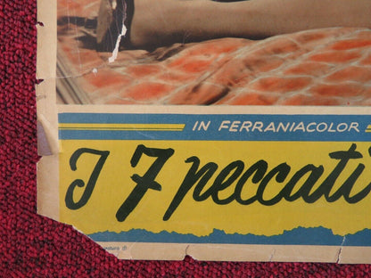 I 7 PECCTI DI PAPA / MY SEVEN LITTLE SINS - D ITALIAN FOTOBUSTA POSTER 1954 Movie posters