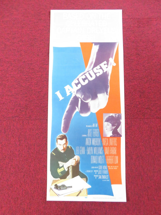 I ACCUSE! US INSERT (14"x 36") POSTER JOSE FERRER ANTON WALBROOK 1957 Rendezvous Cinema Movie posters