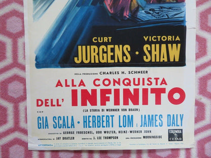 I AIM AT THE STARS ITALIAN LOCANDINA (27.5" x 13.5") POSTER CUTY JURGENS 1960 Movie posters