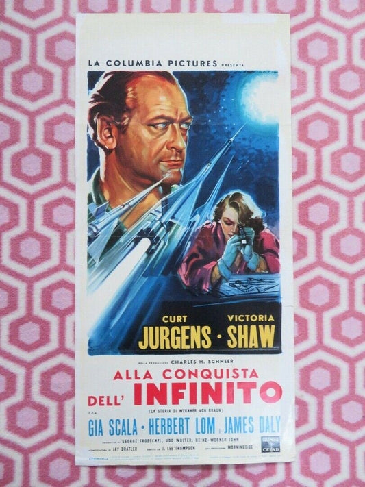I AIM AT THE STARS ITALIAN LOCANDINA (27.5" x 13.5") POSTER CUTY JURGENS 1960 Movie posters