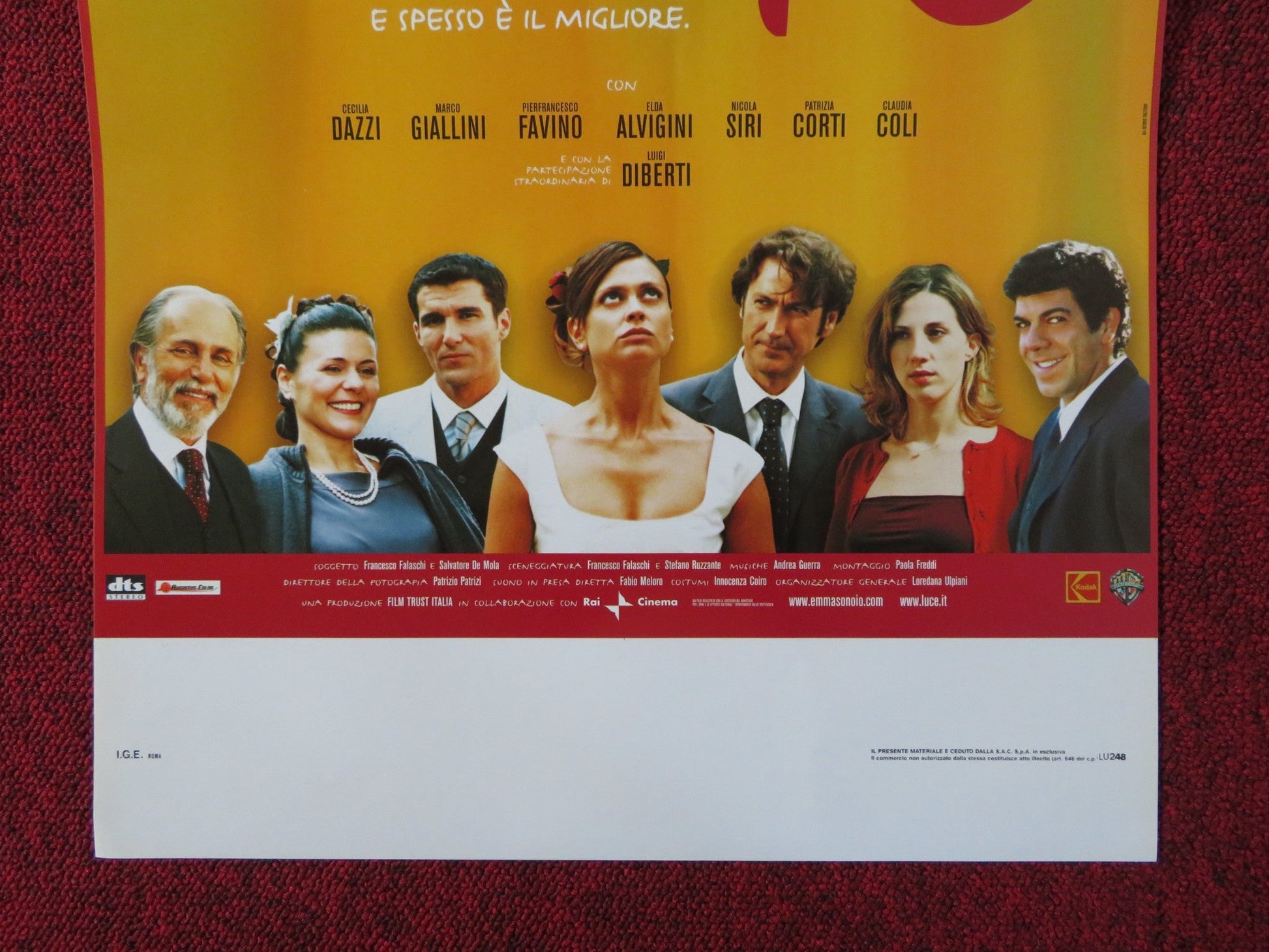 I AM EMMA ITALIAN LOCANDINA POSTER CECILIA DAZZI MARCO GIALLINI 2002 Rendezvous Cinema Movie posters