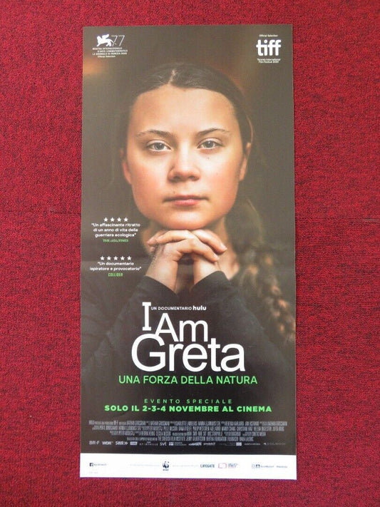 I AM GRETA ITALIAN LOCANDINA (26.5"x12.5") POSTER GRETA THUNBERG 2020 Rendezvous Cinema Movie posters