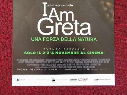 I AM GRETA ITALIAN LOCANDINA (26.5"x12.5") POSTER GRETA THUNBERG 2020 Rendezvous Cinema Movie posters
