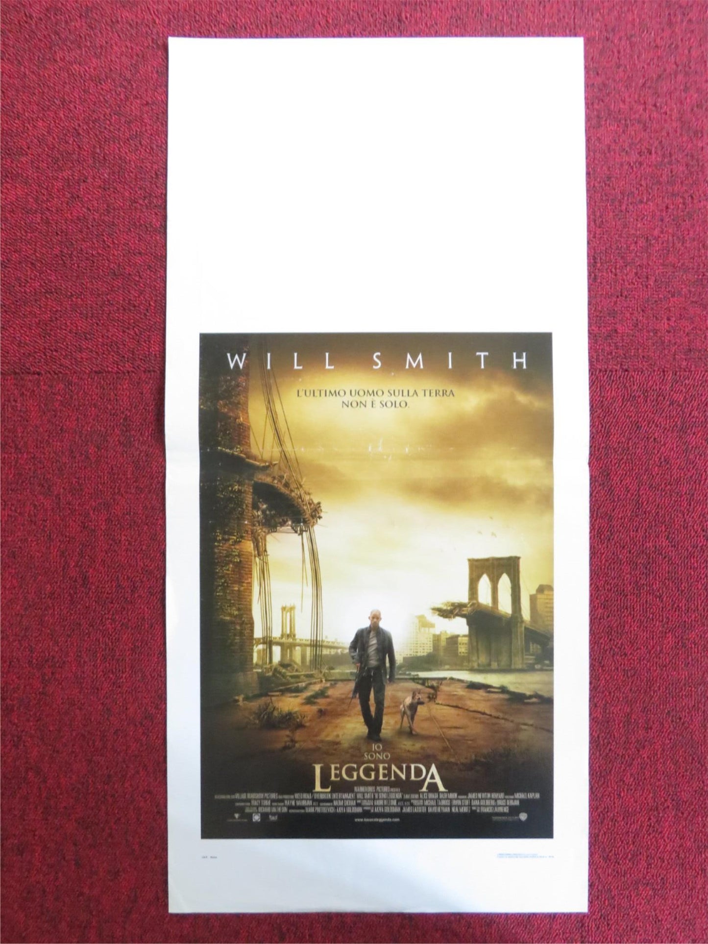 I AM LEGEND ITALIAN LOCANDINA POSTER WILL SMITH ALICE BRAGA 2007 Rendezvous Cinema Movie posters