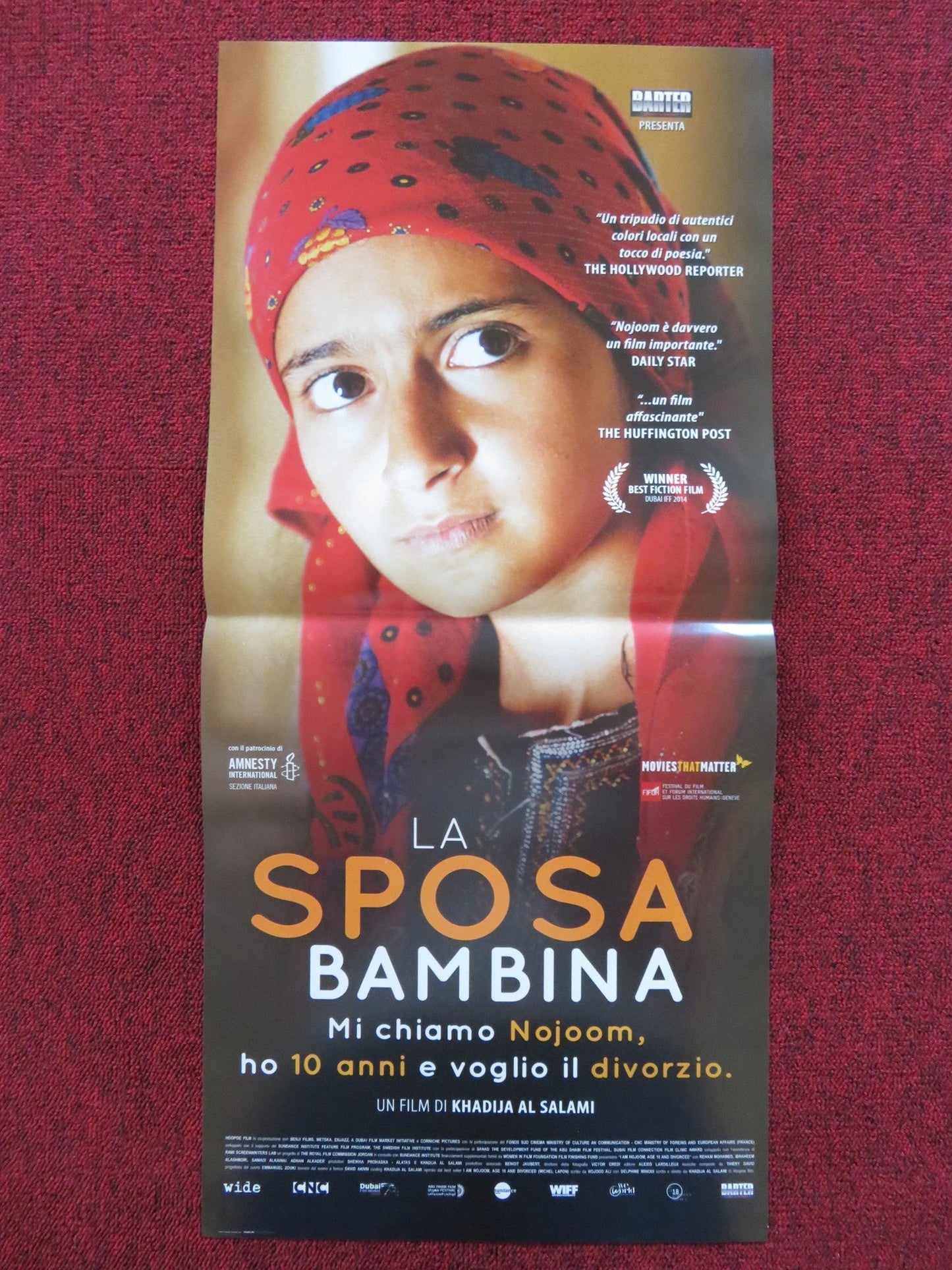 I AM NOJOOM, AGE 10 AND DIVORCED ITALIAN LOCANDINA POSTER REHAM MOHAMMED 2017 Rendezvous Cinema Movie posters