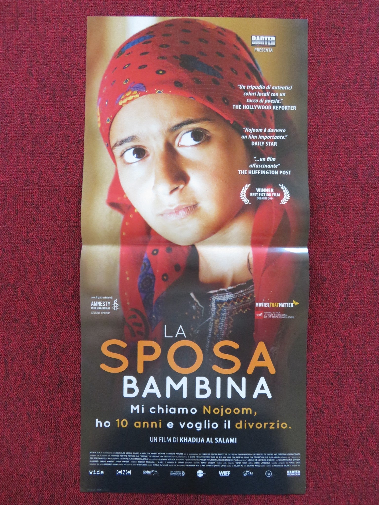 I AM NOJOOM, AGE 10 AND DIVORCED ITALIAN LOCANDINA POSTER REHAM MOHAMMED 2017 Rendezvous Cinema Movie posters