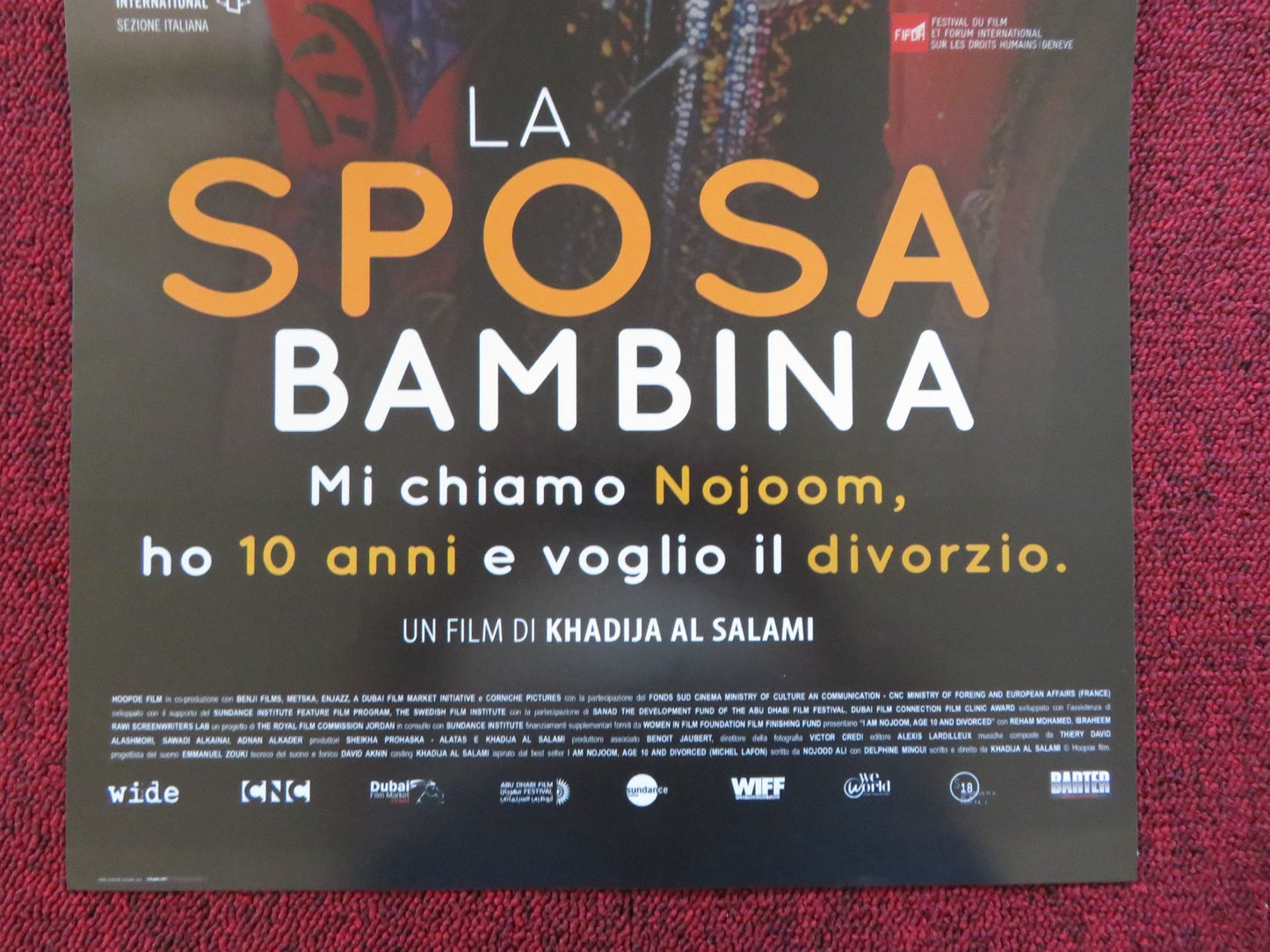 I AM NOJOOM, AGE 10 AND DIVORCED ITALIAN LOCANDINA POSTER REHAM MOHAMMED 2017 Rendezvous Cinema Movie posters