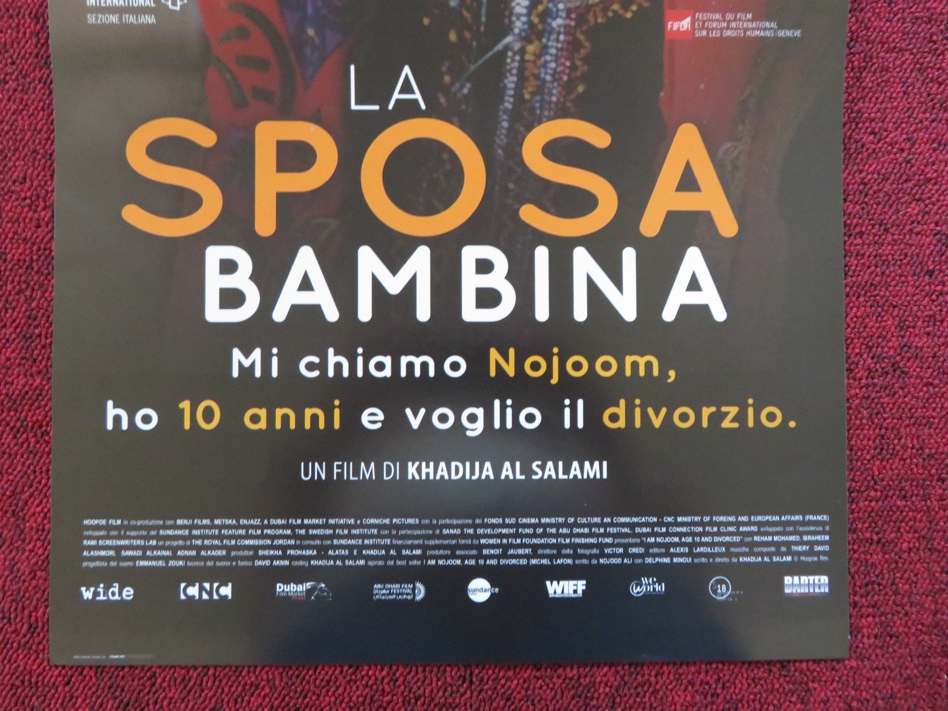 I AM NOJOOM, AGE 10 AND DIVORCED ITALIAN LOCANDINA POSTER REHAM MOHAMMED 2017 Rendezvous Cinema Movie posters