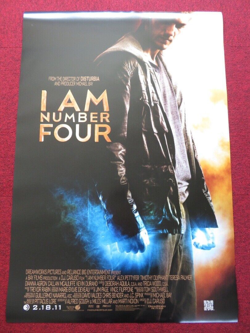 I AM NUMBER 4 - B US ONE SHEET ROLLED POSTER MICHAEL BAY ALEX PETTYFER 2011 Movie posters