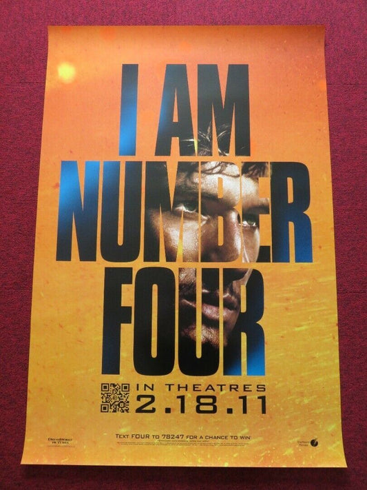 I AM NUMBER 4 US ONE SHEET ROLLED POSTER ALEX PETTYFER MICHAEL BAY 2011 Movie posters