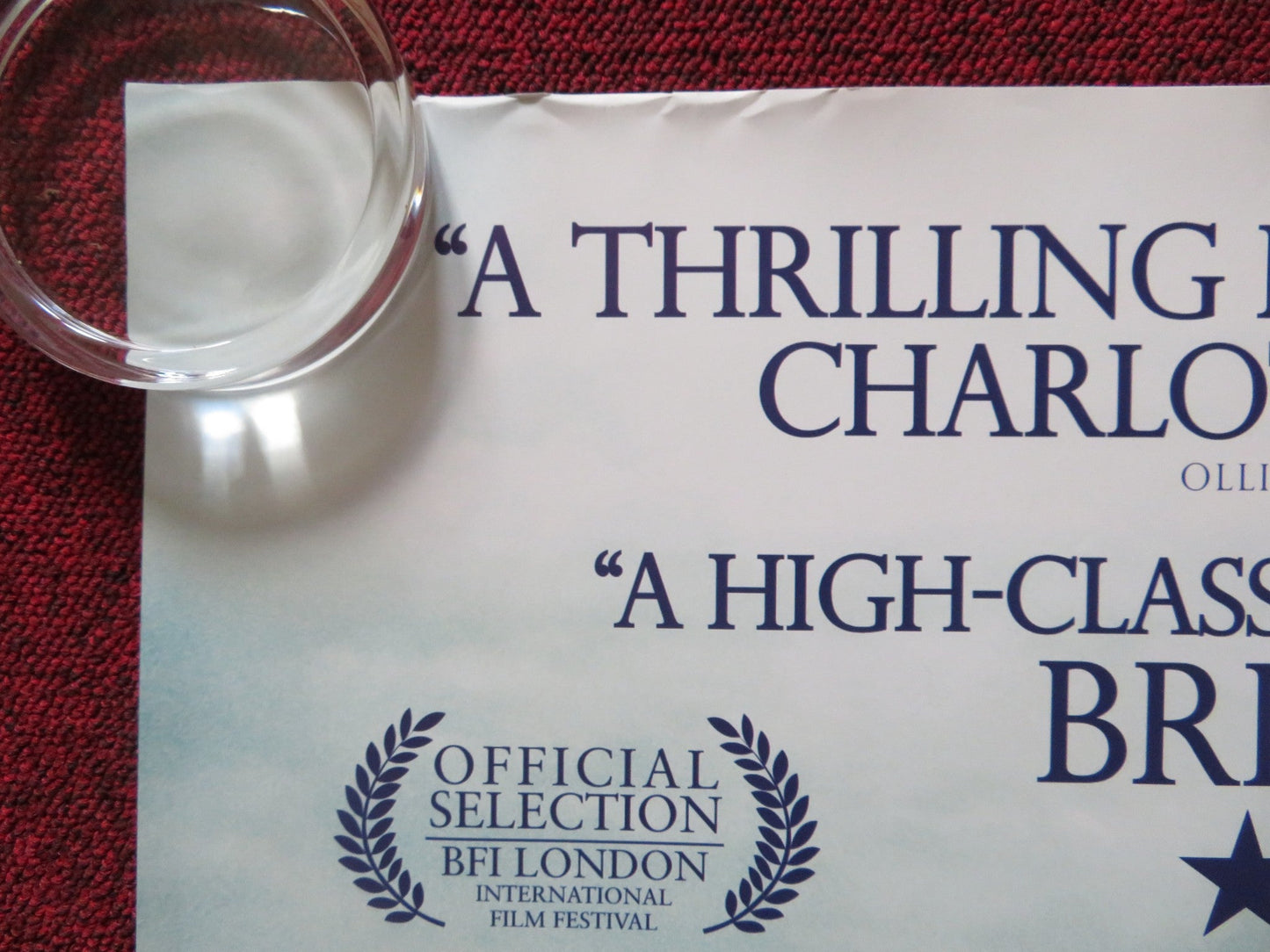 I, ANNA UK QUAD ROLLED POSTER CHARLOTTE RAMPLING GABRIEL BYRNE 2012 Rendezvous Cinema Movie posters