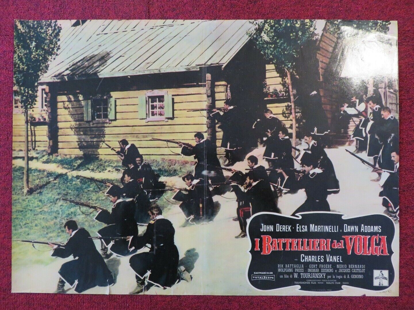 I BATTELLIERI DEL VOLGA / PRISONER OF VOLGA ITALIAN FOTOBUSTA POSTER JOHN DEREK Movie posters