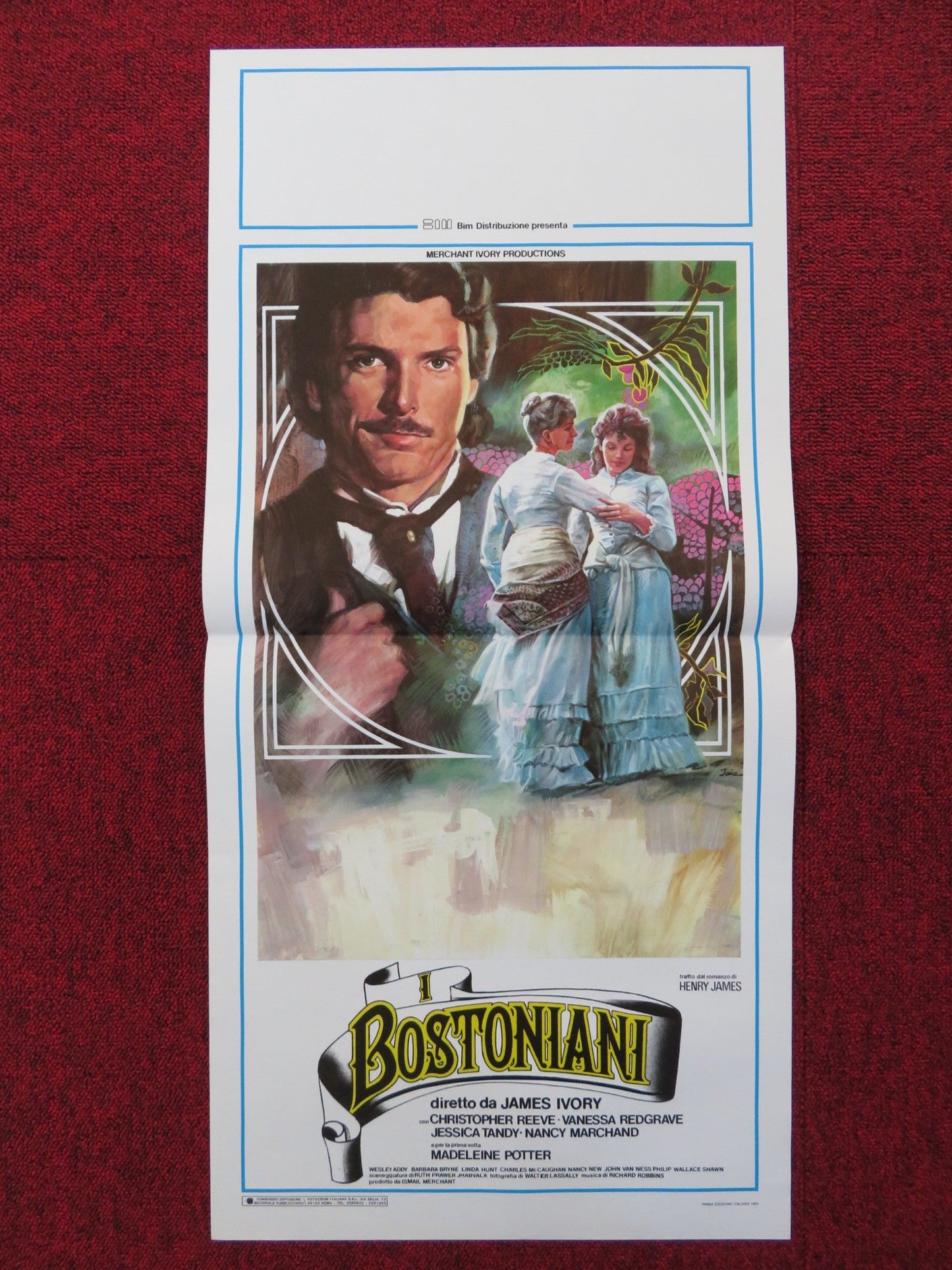 I BOSTONIANI ITALIAN LOCANDINA POSTER CHRISTOPHER REEVE VANESSA REDGRAVE 1986 Rendezvous Cinema Movie posters