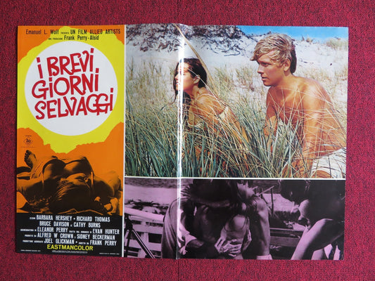 I BREVI GIORNI SELVAGGI / Last Summer - B ITALIAN FOTOBUSTA POSTER HERSHEY 1969 Rendezvous Cinema Movie posters