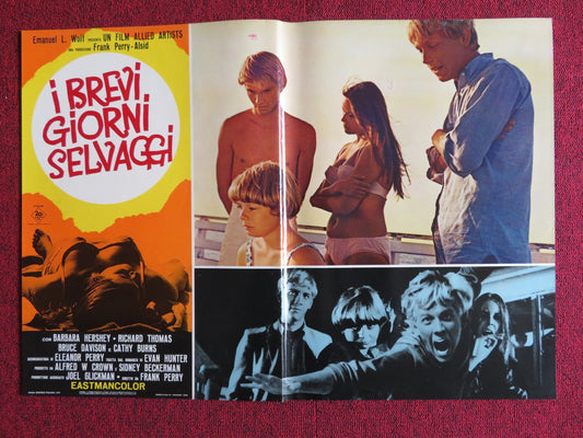 I BREVI GIORNI SELVAGGI / Last Summer - C ITALIAN FOTOBUSTA POSTER R THOMAS 1969 Rendezvous Cinema Movie posters
