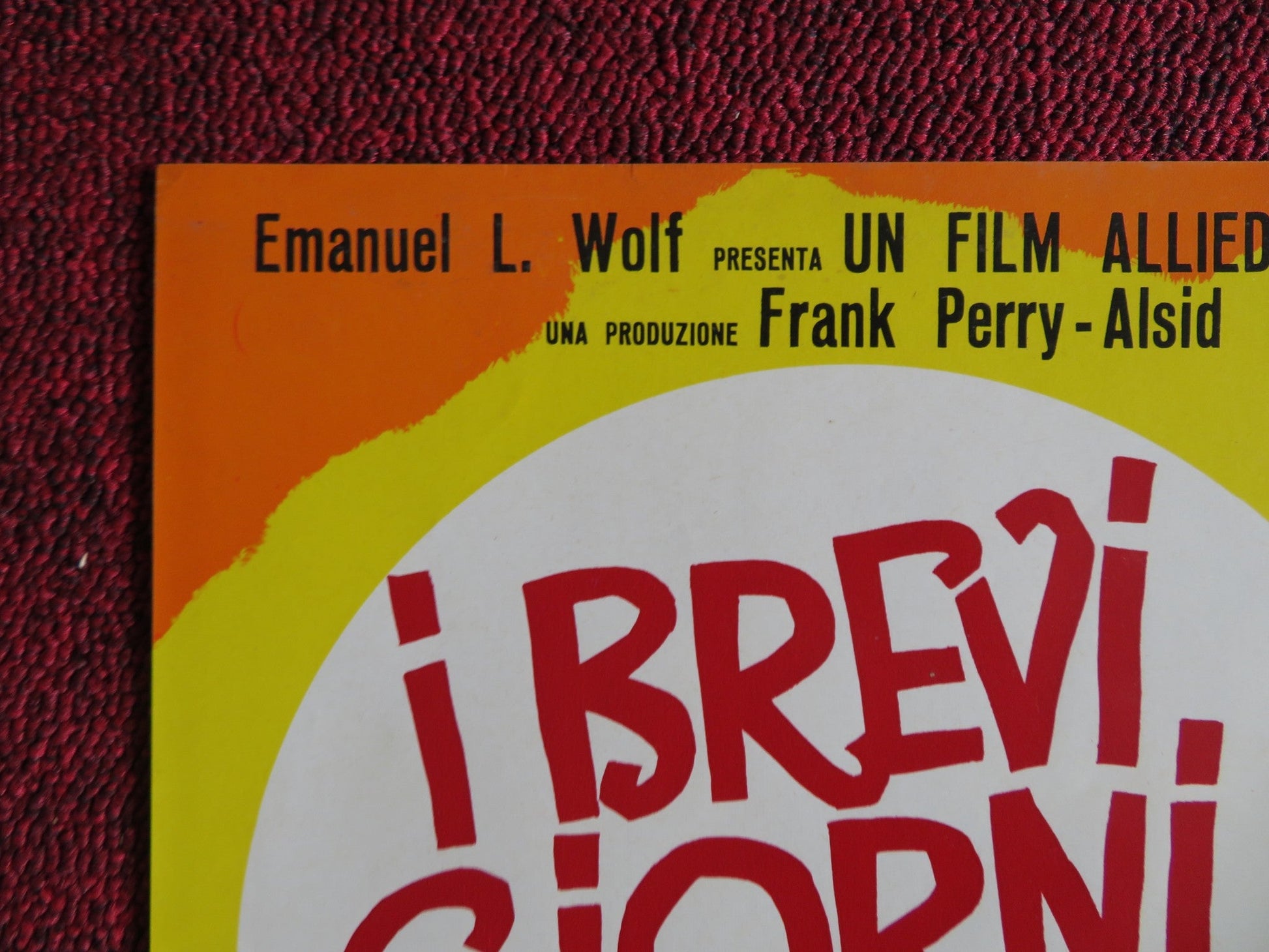 I BREVI GIORNI SELVAGGI / Last Summer - E ITALIAN FOTOBUSTA POSTER HERSHEY 1969 Rendezvous Cinema Movie posters