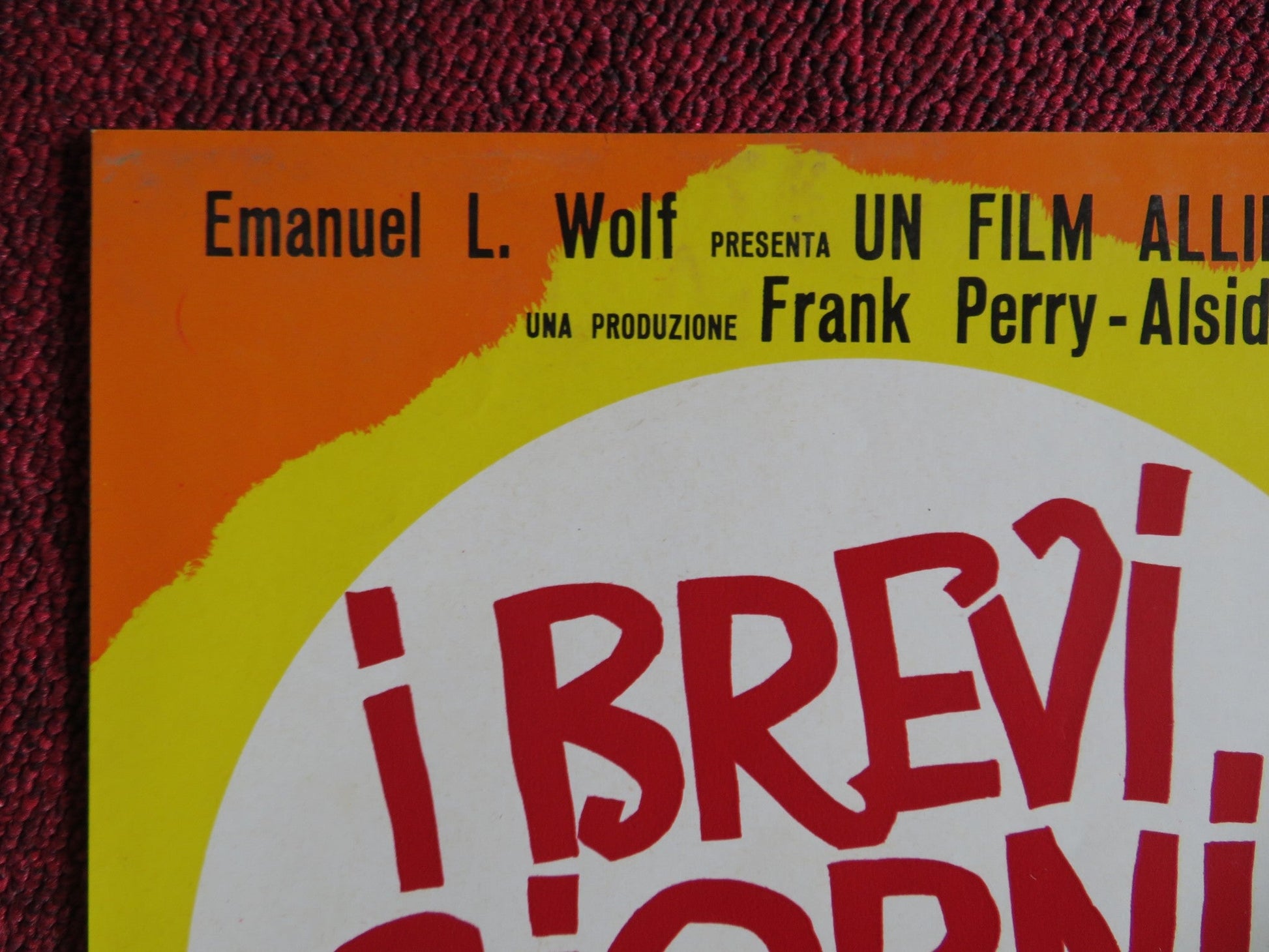 I BREVI GIORNI SELVAGGI / Last Summer - F ITALIAN FOTOBUSTA POSTER HERSHEY 1969 Rendezvous Cinema Movie posters