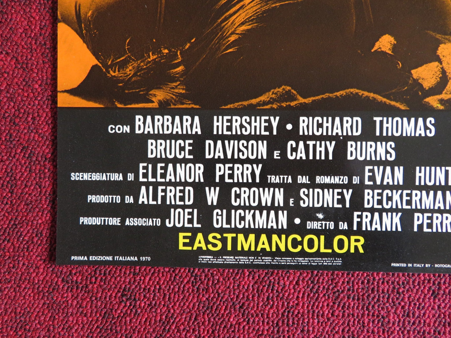 I BREVI GIORNI SELVAGGI / Last Summer - G ITALIAN FOTOBUSTA POSTER THOMAS 1969 Rendezvous Cinema Movie posters