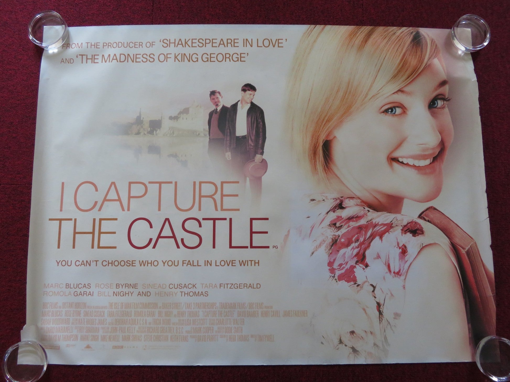 I CAPTURE THE CASTLE QUAD (30"x 40") ROLLED POSTER ROMOLA GARAI NILL NIGHY 2003 Rendezvous Cinema Movie posters