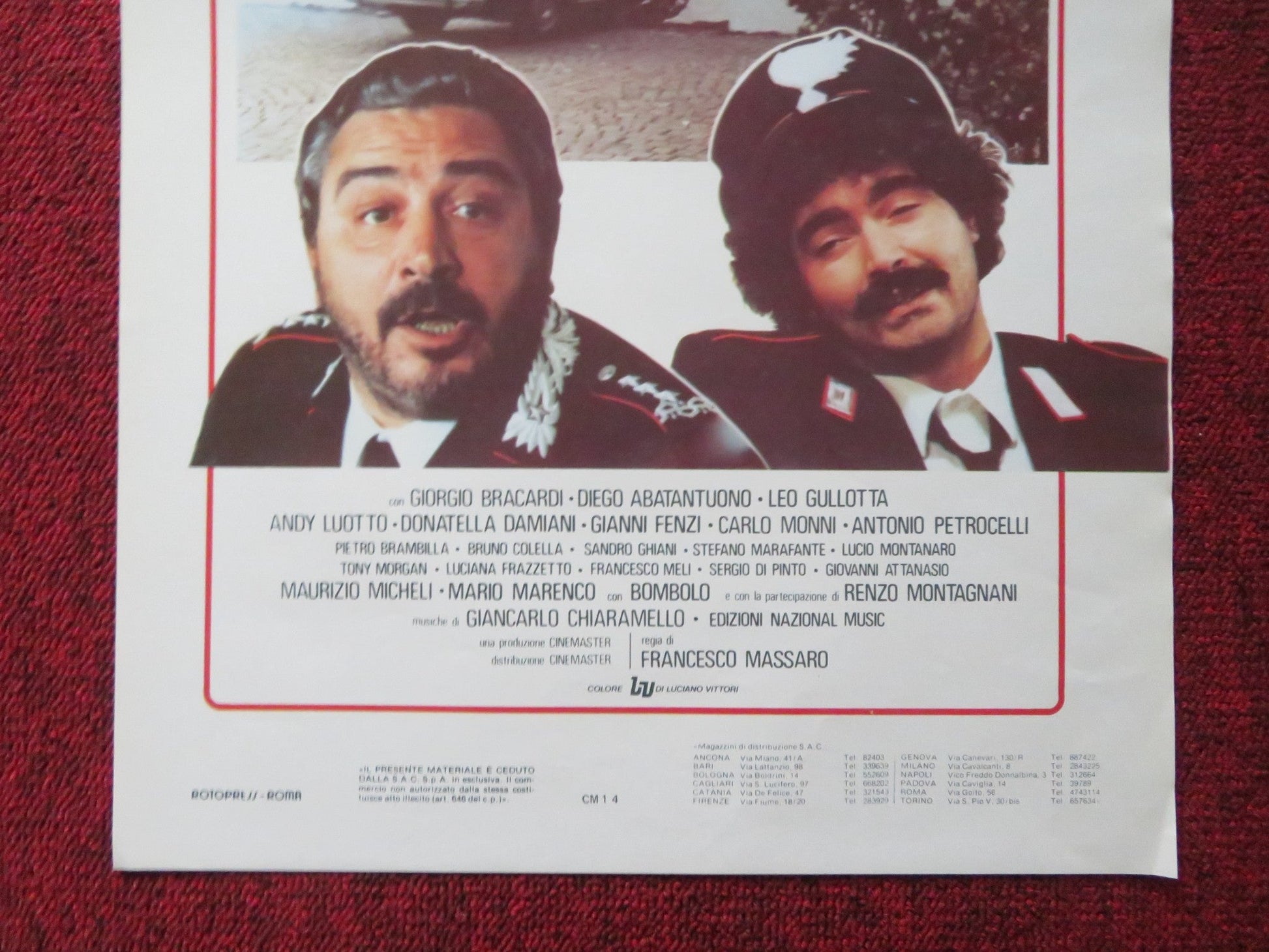 I CARABBINIERI ITALIAN LOCANDINA POSTER GIORGIO BRACARDI DIEGO ABATANTUONO 1981 Rendezvous Cinema Movie posters