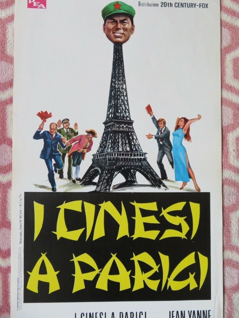 I CINESI A PARIGI / Chinese in Paris ITALIAN LOCANDINA (27.5"x13") POSTER 1974 Movie posters
