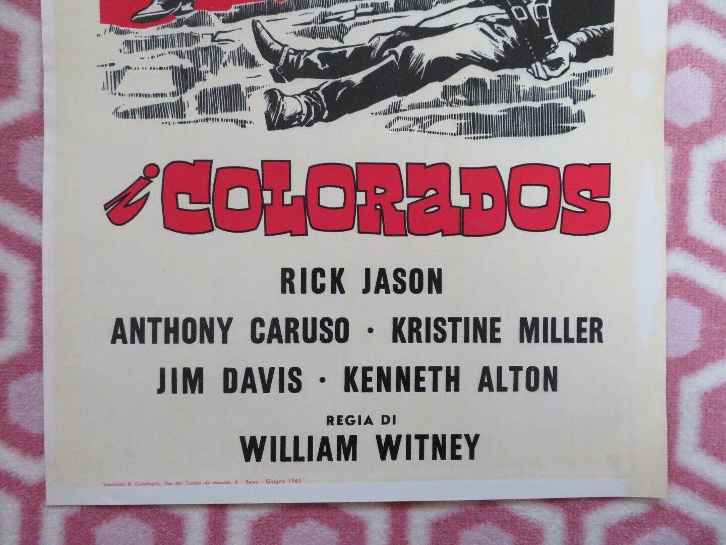 I COLORADOS ITALIAN LOCANDINA (27.5"x13.5") POSTER RICK JASON 1965 Movie posters