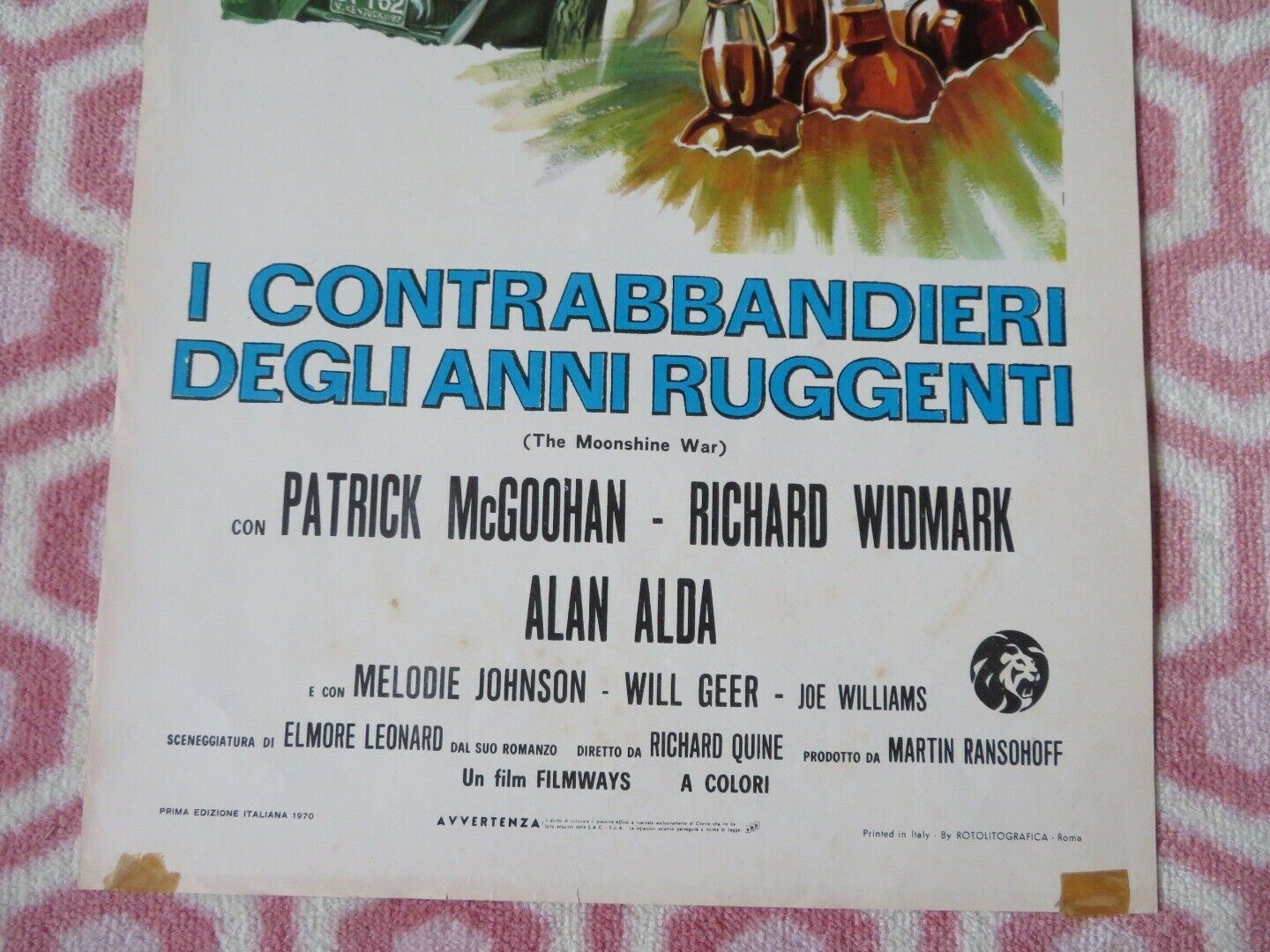 I CONTRABBANDIERI DEGLIANNI RUGGENTI ITALIAN LOCANDINA (27.5"x13") POSTER 1970 Movie posters