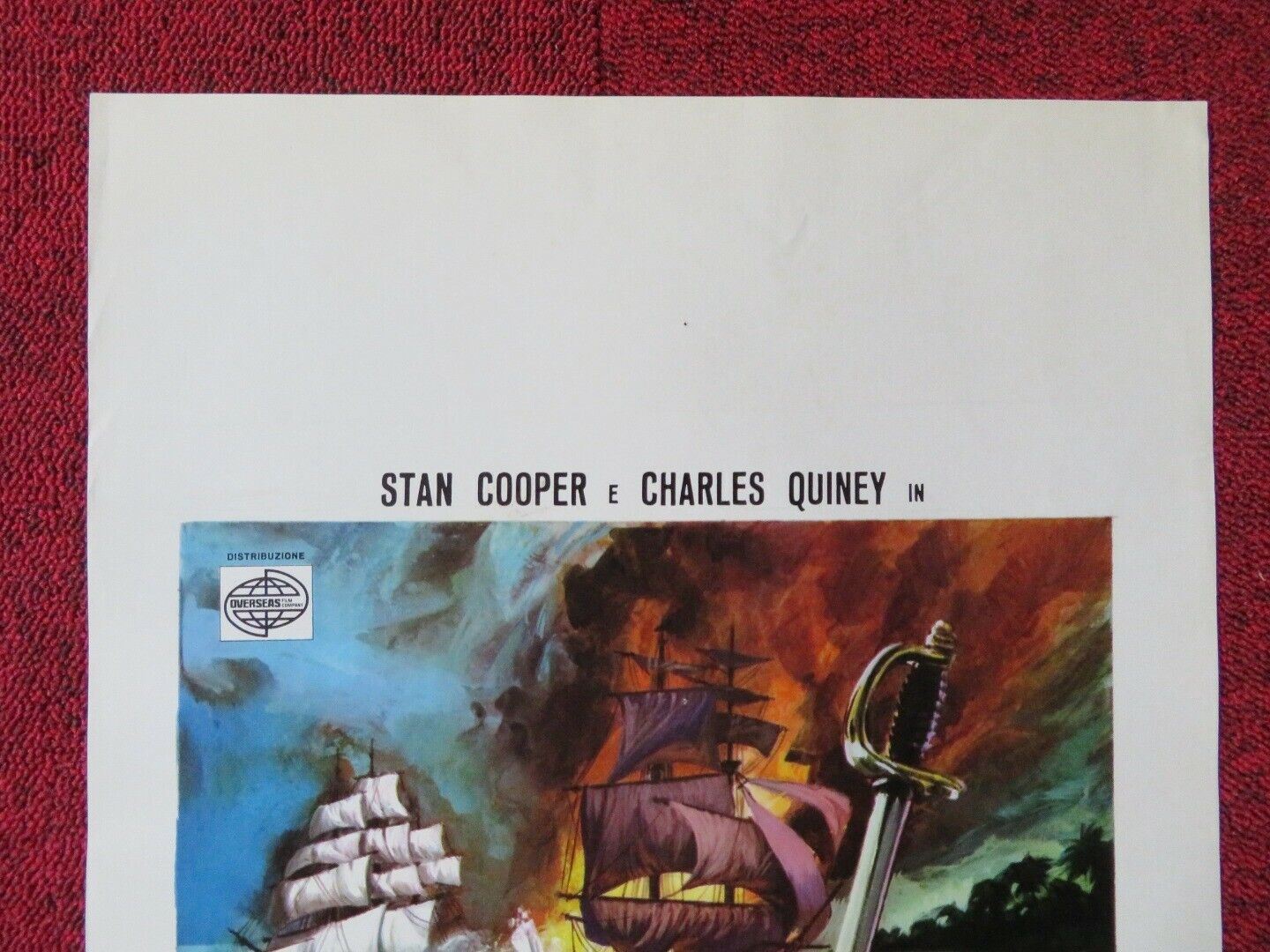 I CORSARI DELL'ISOLA DEGLI SQUALI ITALIAN LOCANDINA (27.5"x13") POSTER 1972 Movie posters