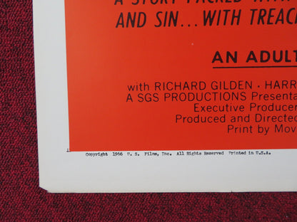 I CROSSED THE COLOR LINE FOLDED US ONE SHEET POSTER GILDEN RIMA KUTNER 1966 Rendezvous Cinema Movie posters