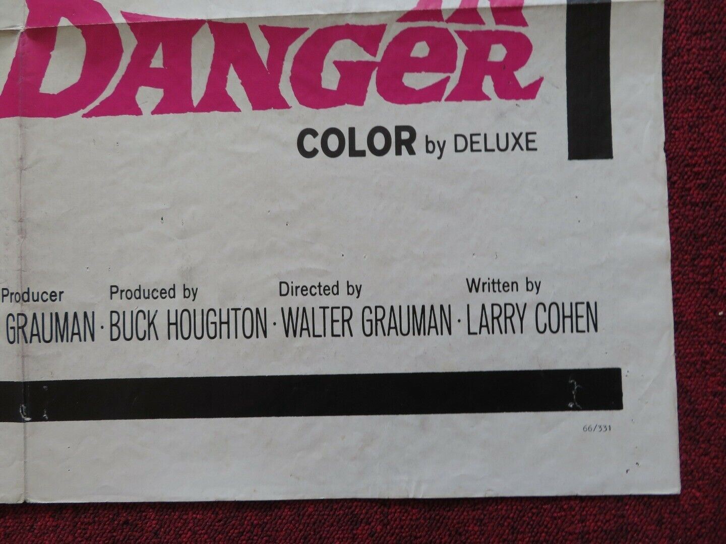 I DEAL IN DANGER FOLDED US ONE SHEET POSTER ROBERT GOULET CHRISTINE CARERE 1966 Movie posters