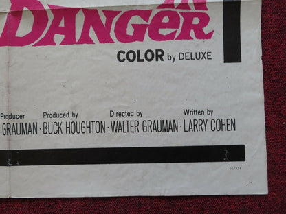 I DEAL IN DANGER FOLDED US ONE SHEET POSTER ROBERT GOULET CHRISTINE CARERE 1966 Movie posters