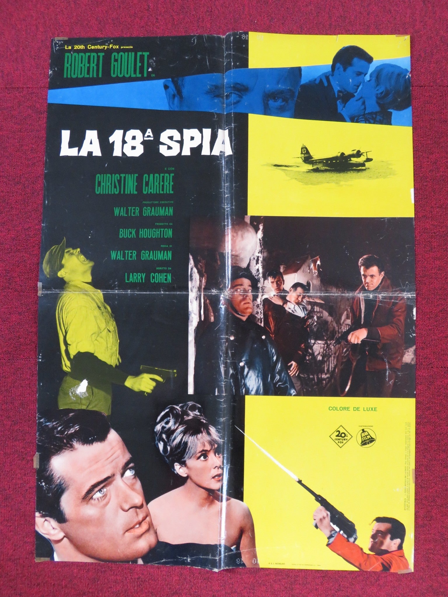 I DEAL IN DANGER ITALIAN FOGLIO POSTER ROBERT GOULET CHRISTINE CARERE 1966 Rendezvous Cinema Movie posters
