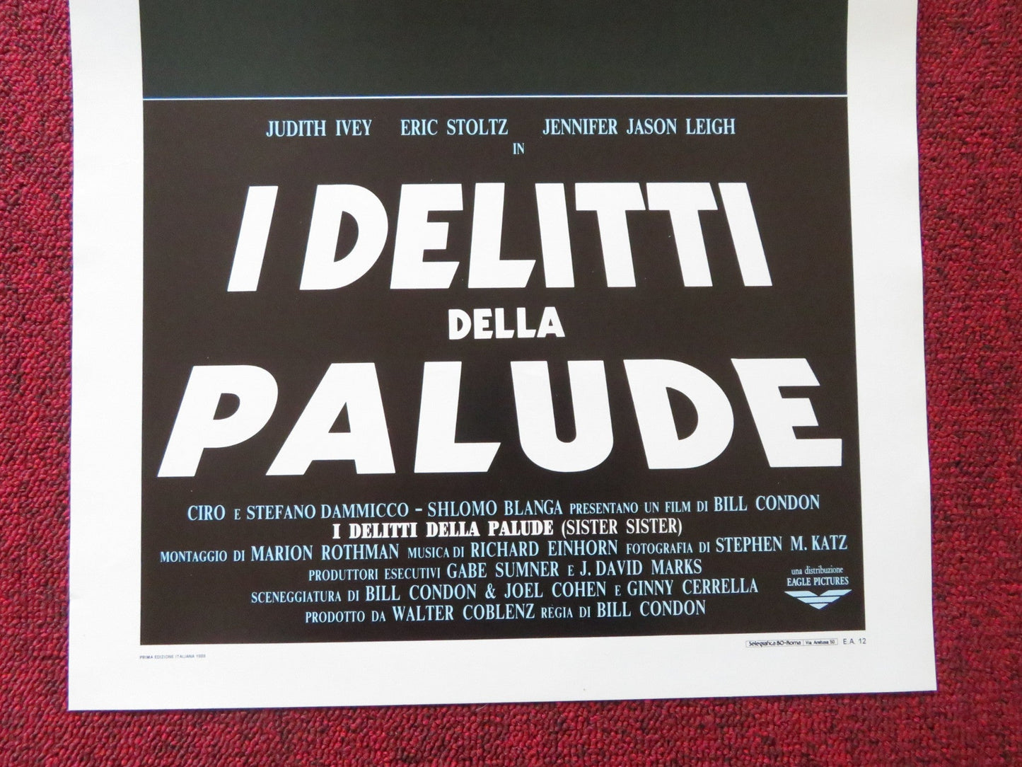 I DELITTI DELLA PALUDE - b ITALIAN LOCANDINA POSTER ERIC STOLTZ 1987 Rendezvous Cinema Movie posters