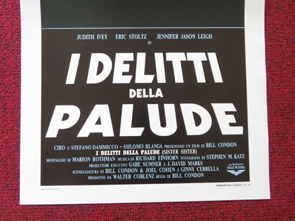 I DELITTI DELLA PALUDE - b ITALIAN LOCANDINA POSTER ERIC STOLTZ 1987 Rendezvous Cinema Movie posters