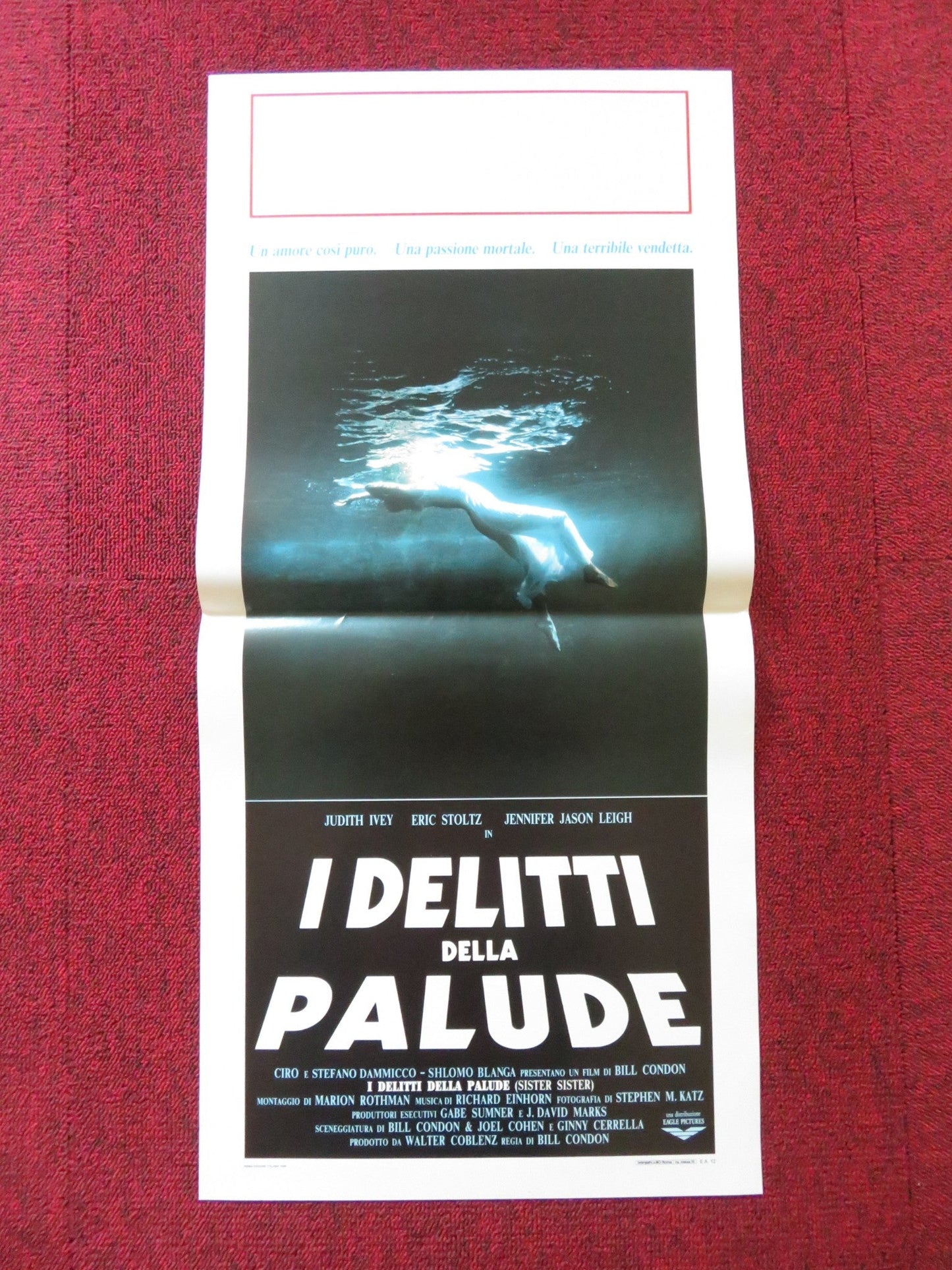 I DELITTI DELLA PALUDE - b ITALIAN LOCANDINA POSTER ERIC STOLTZ 1987 Rendezvous Cinema Movie posters