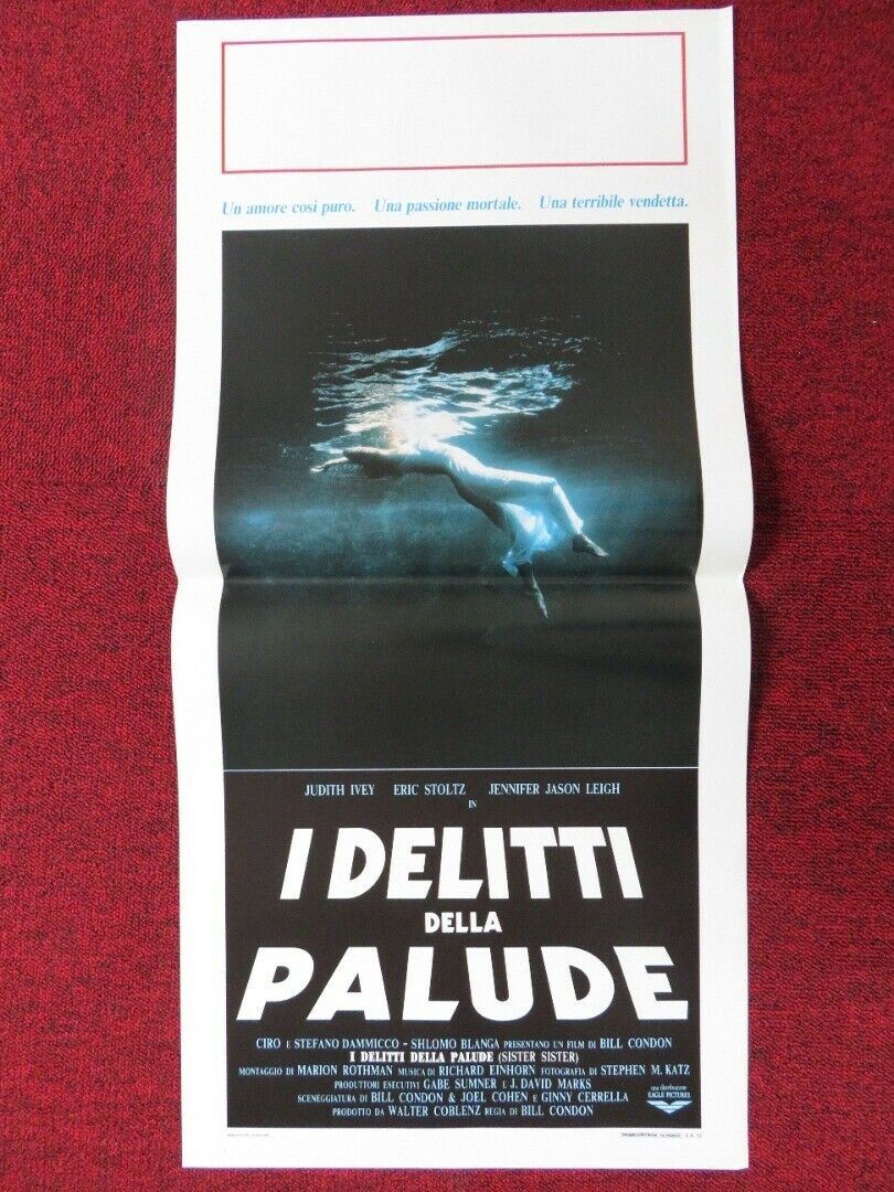 I DELITTI DELLA PALUDE ITALIAN LOCANDINA (27.5"x13") POSTER JASON LEIGH 1988 Movie posters