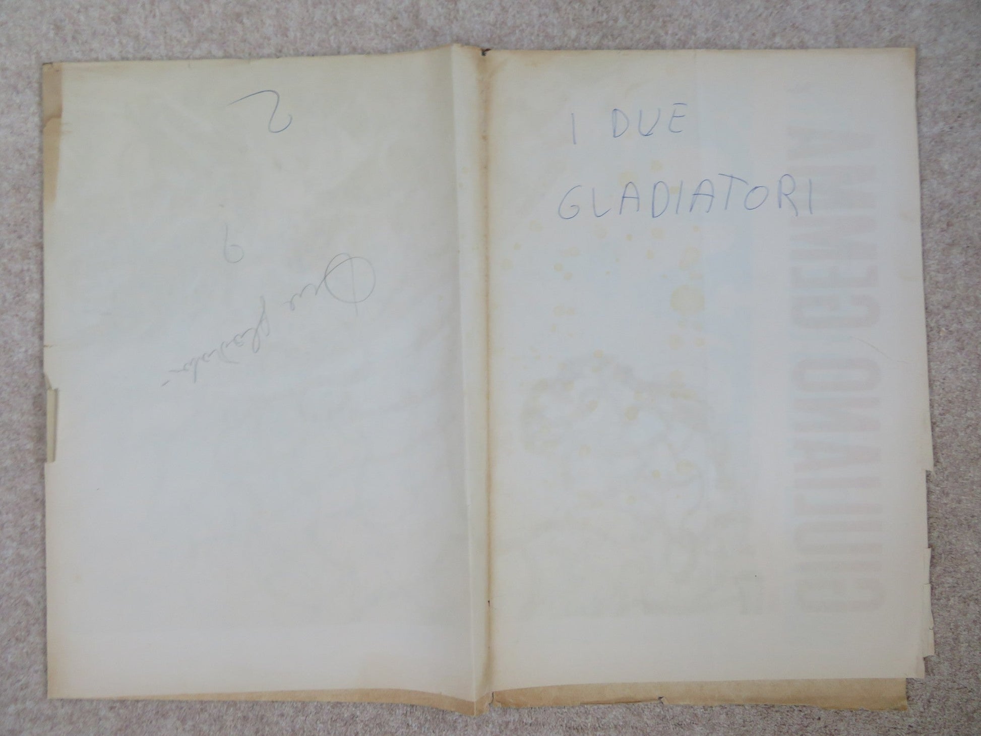 I DUE GLADIATORI ITALIAN 2 FOGLIO POSTER RICHARD HARRISON MOIRA ORFEI 1964 Rendezvous Cinema Movie posters