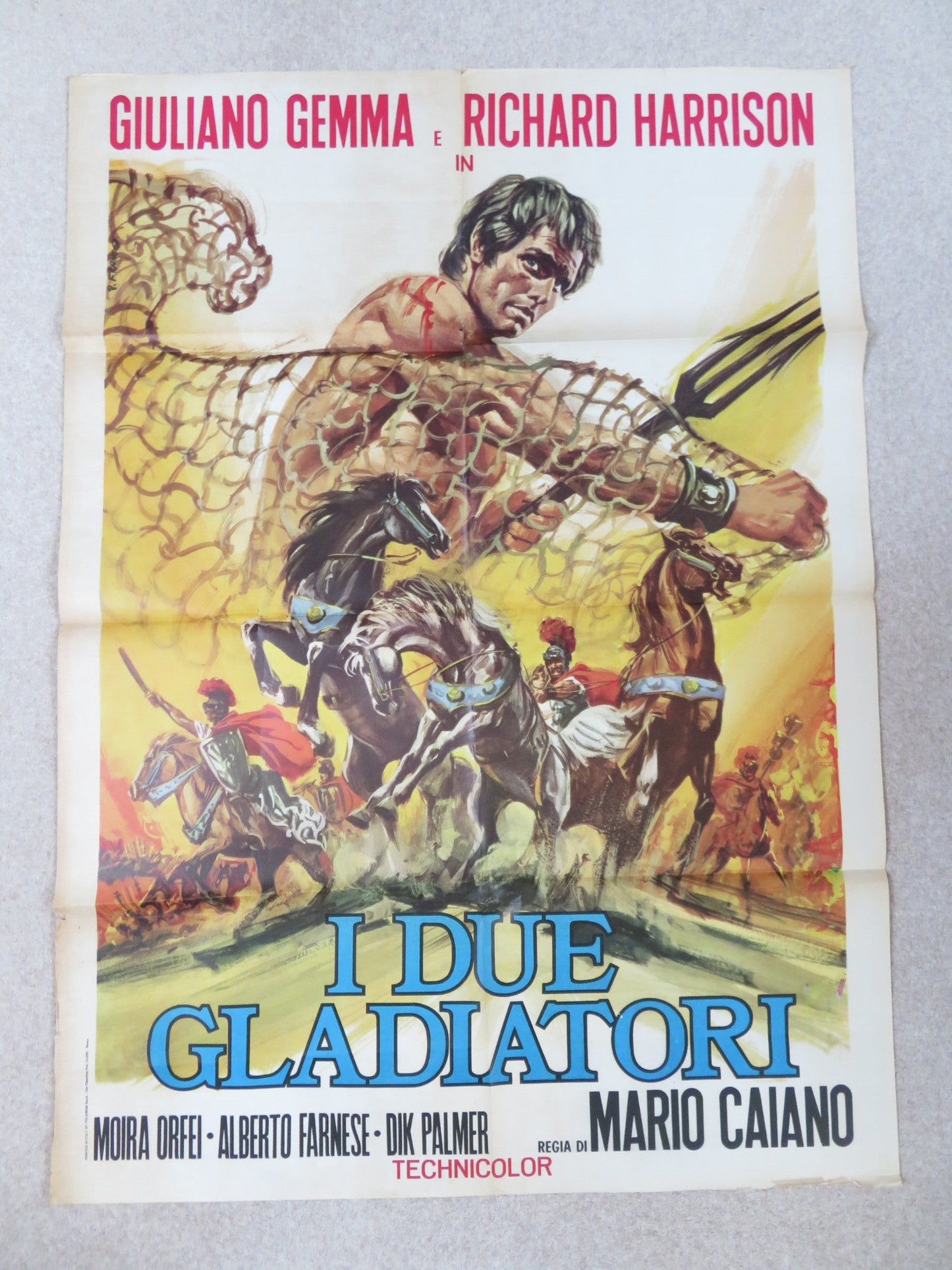 I DUE GLADIATORI ITALIAN 2 FOGLIO POSTER RICHARD HARRISON MOIRA ORFEI 1964 Rendezvous Cinema Movie posters