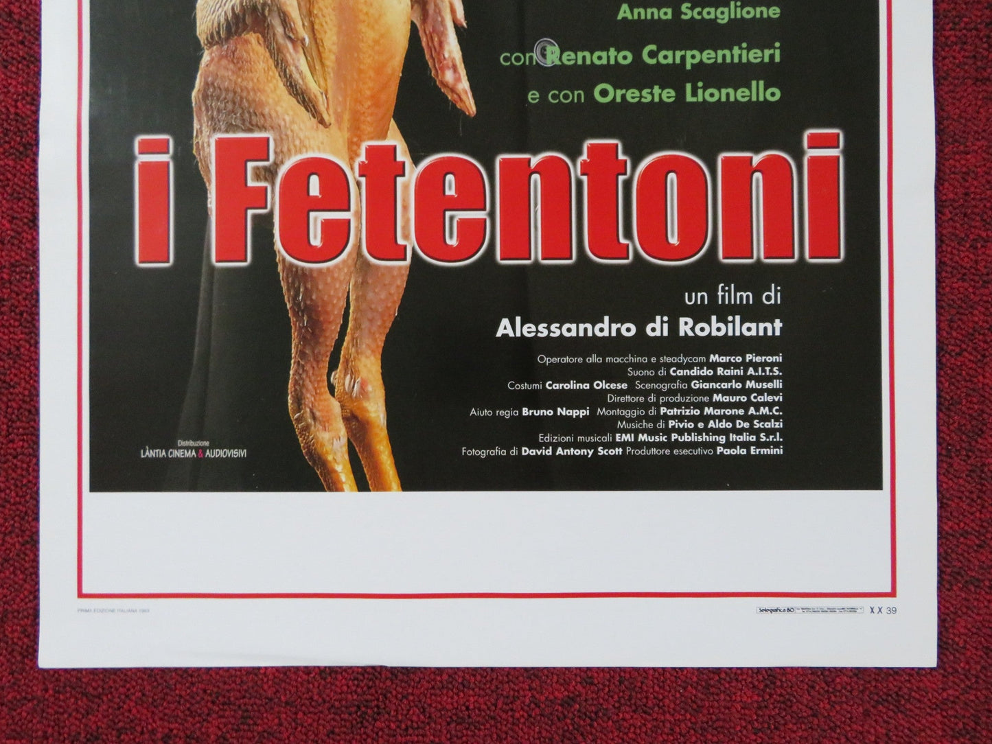 I FETENTONI ITALIAN LOCANDINA POSTER ALDO MACCIONE BEPPE FIORELLO 1999 Rendezvous Cinema Movie posters