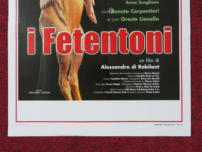 I FETENTONI ITALIAN LOCANDINA POSTER ALDO MACCIONE BEPPE FIORELLO 1999 Rendezvous Cinema Movie posters